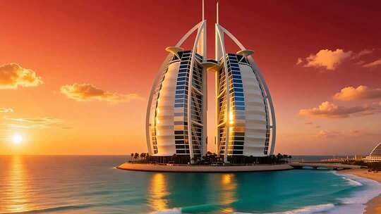 迪拜，奢华与自然的完美和弦4K