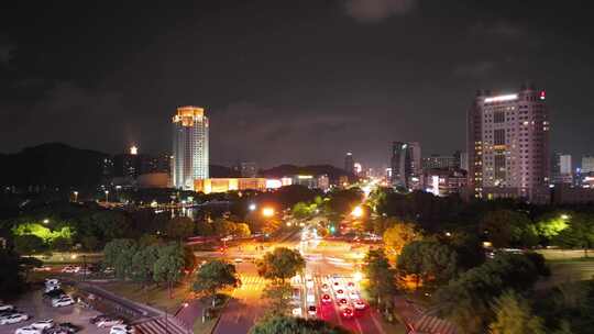 台州CBD夜景航拍