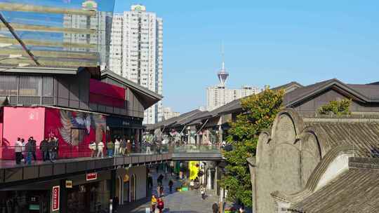 成都太古里商业街步行街白昼街景