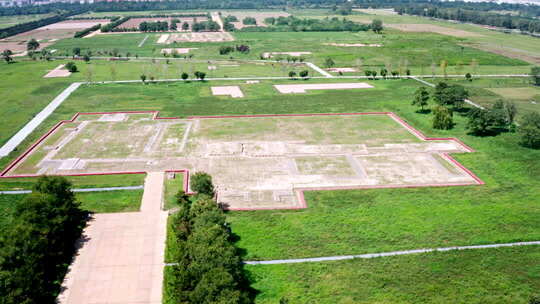 西安大明宫遗址航拍全景