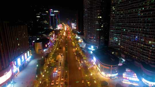 城市夜晚马路车流夜景视频素材