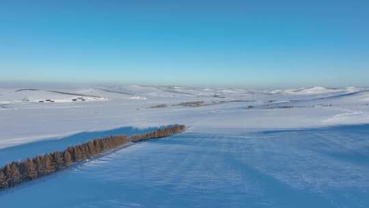 北方冬季雪原景观