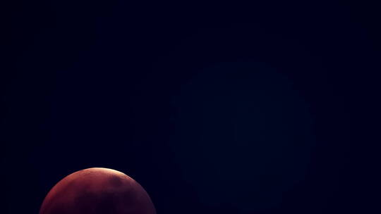 湖南长沙月全食红月亮月掩天王星延时摄影