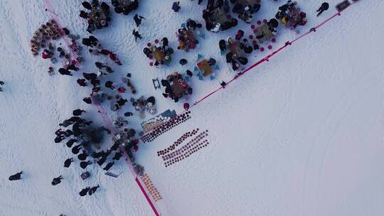 滑雪场雪景视频素材模板下载