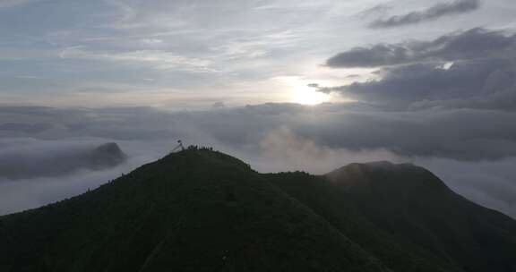 信宜白石大喊地航拍，高山云海航拍