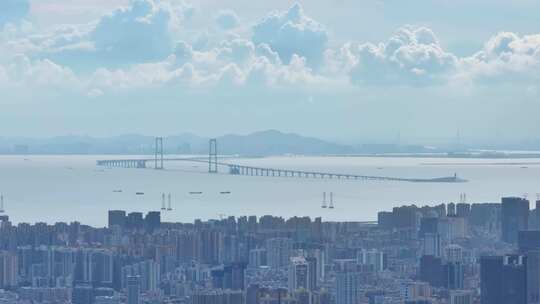 从深圳航拍深中通道全景