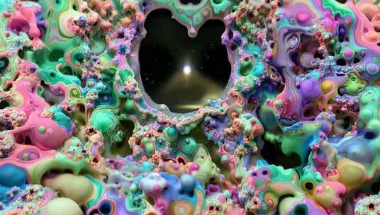 彩色抽象艺术流动素材