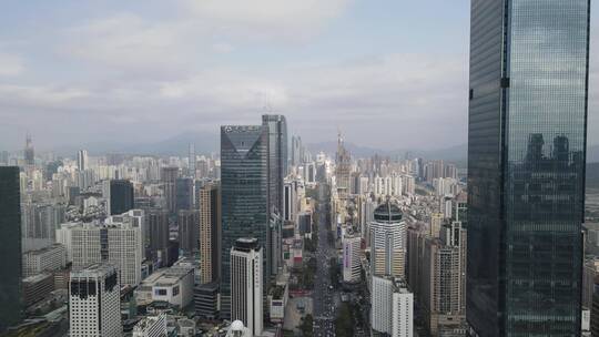 深圳城市风光高楼建筑航拍