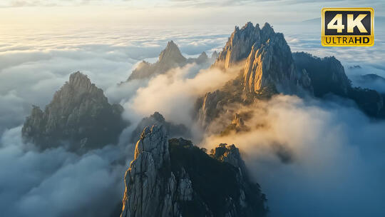 泰山仙境景点高山云海自然风景视频素材3