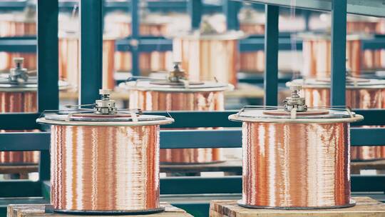 工厂生产铜丝线视频素材模板下载