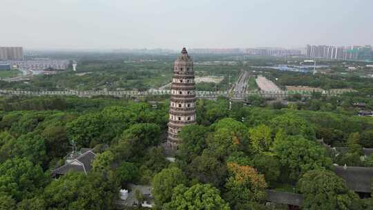 航拍江苏苏州城市建设苏州风光