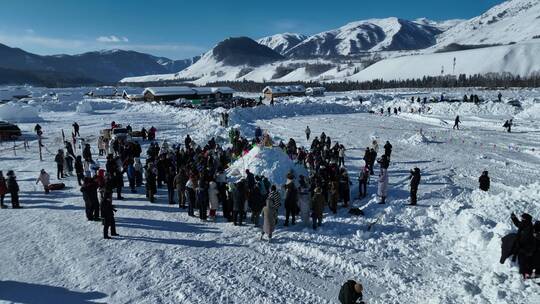 新疆和木村冬季航拍