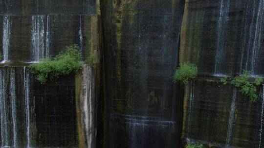 航拍浙江绍兴新昌大佛寺内景物