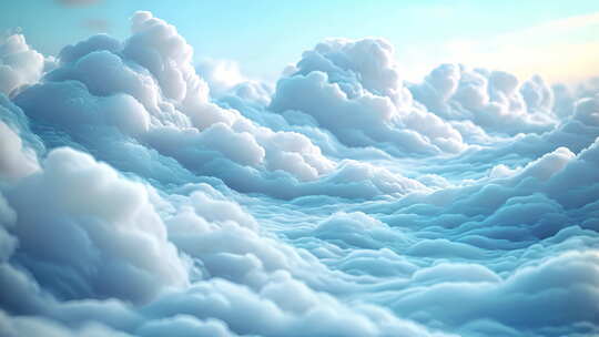 梦幻高空云端云层
