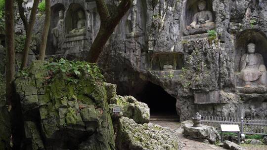 杭州灵隐寺飞来峰塑像