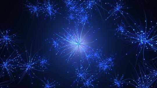 蓝色背景抽象发光星球未来网络科技动态视频