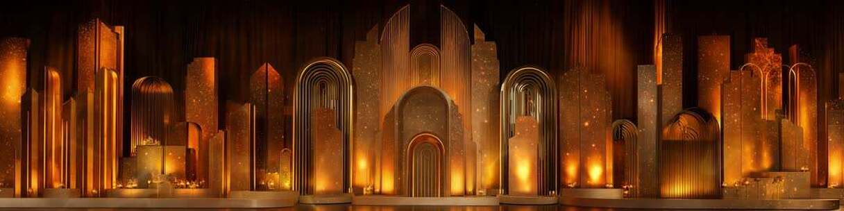 金色舞台背景场景