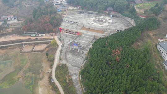 四川德阳罗江万佛寺乡村冬季山野