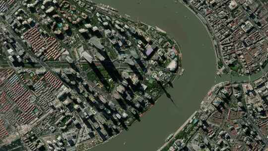 卫星上海地图背景环旋转