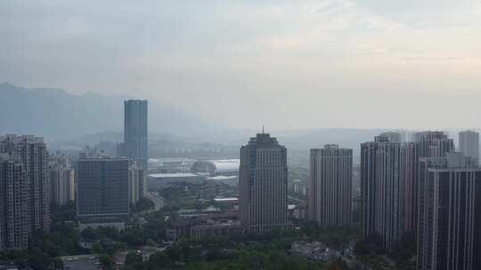 重庆永川城区风光航拍4K视频