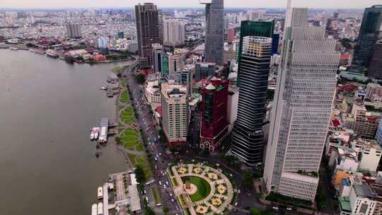 越南现代化建筑与历史遗迹航拍