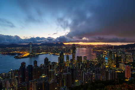 香港太平山顶日出