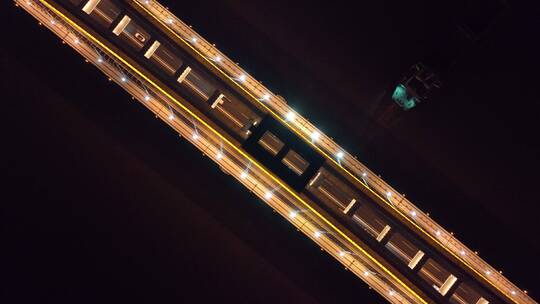 俯拍上海浦西卢浦大桥