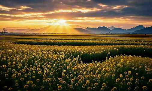 油菜花海 油菜花