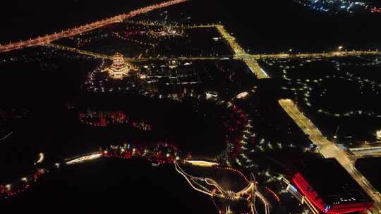 成都东安湖夜景东安阁楼