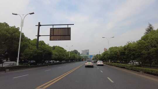 杭州下沙马路风景视频素材模板下载