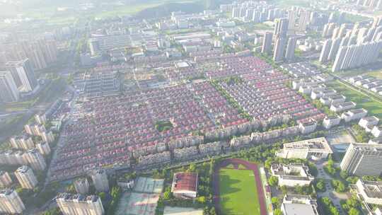 杭州滨江东冠社区城中村城市居住小区航拍