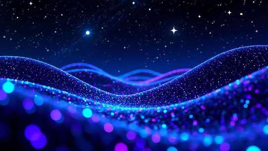 蓝色粒子光效动态背景
