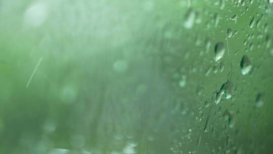 下雨 雨滴 水流 玻璃 空镜头 窗户 特写