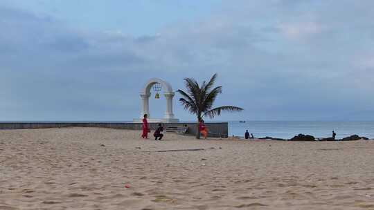 海南陵水龙头岭海岸沙滩航拍