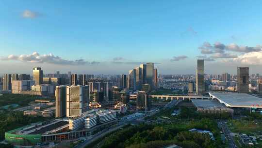 航拍深圳北站中心公园4K视频素材模板下载