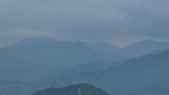 安徽黄山风景区山川国风水墨画航拍