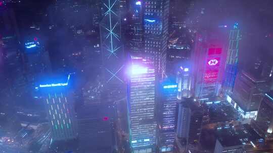 香港城市夜景视频素材模板下载