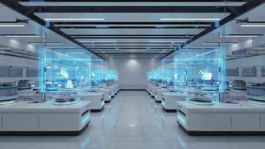 科技感实验室内部场景