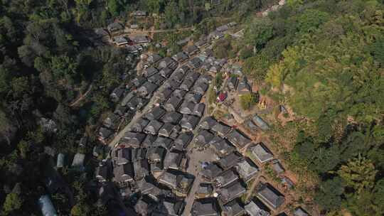 普洱景迈山糯干古寨糯岗古寨视频素材模板下载