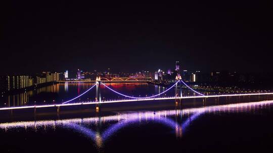 长沙城市夜景-三汊矶大桥夜景合集