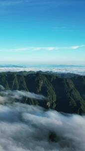 航拍大自然高山云海湖北神农架风景区 (16)