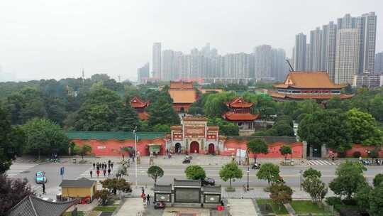 长沙开福区开福寺航拍