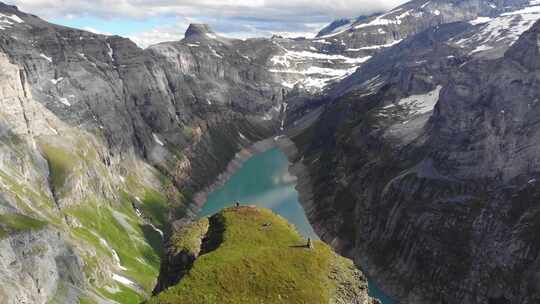 4k风景航拍瑞士新疆高山湖泊美景