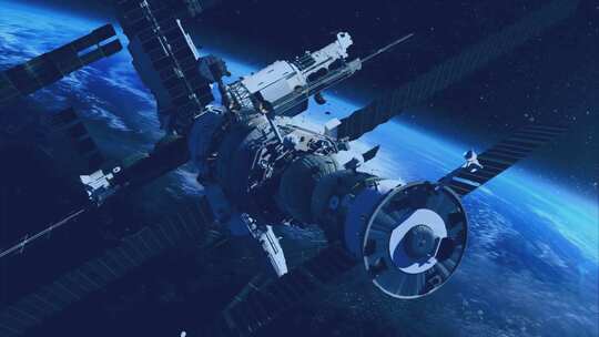 宇宙飞船 宇航员太空漫步视频素材模板下载