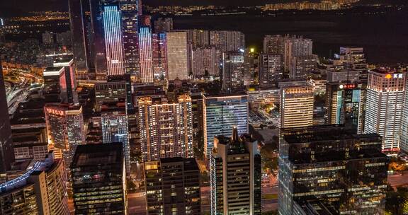 深圳城市夜景航拍