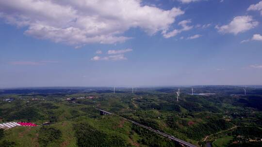 河南济源高速公路夏日航拍4k