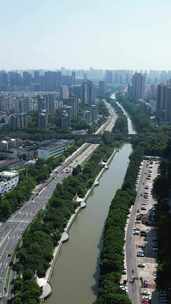 江苏南京城市建设竖屏航拍