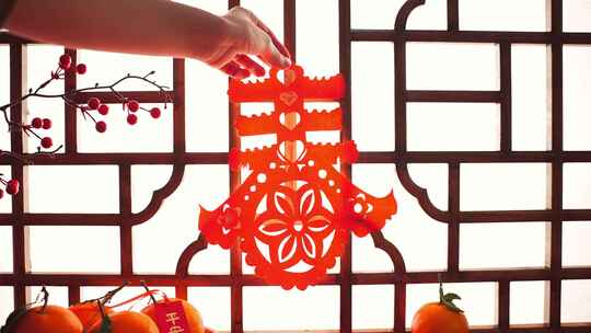 剪纸传统文化春节年味素材视频素材模板下载