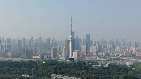 航拍武汉城市宣传片地标建筑