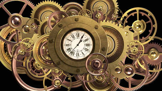 蒸汽朋克时钟和机械
